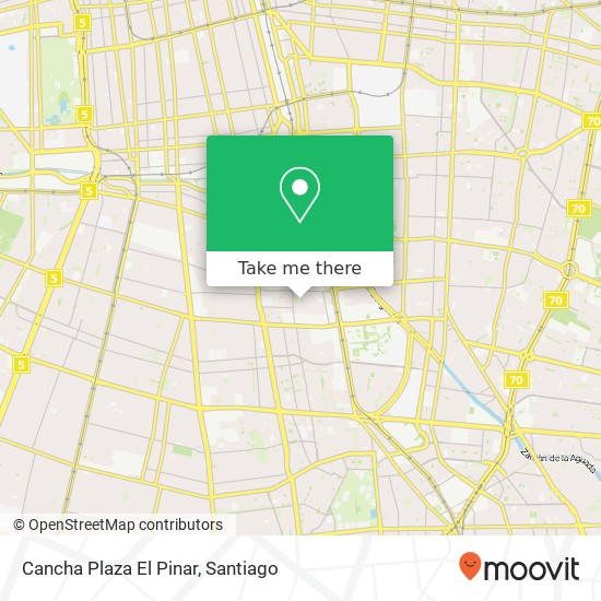 Cancha Plaza El Pinar map