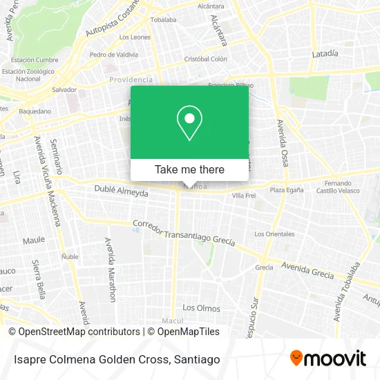 Isapre Colmena Golden Cross map