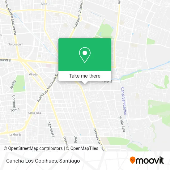 Cancha Los Copihues map