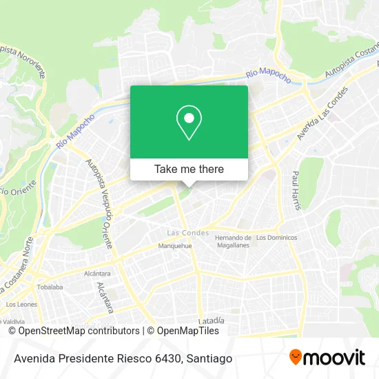 Avenida Presidente Riesco 6430 map