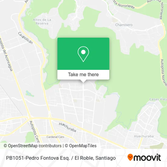 PB1051-Pedro Fontova Esq. / El Roble map