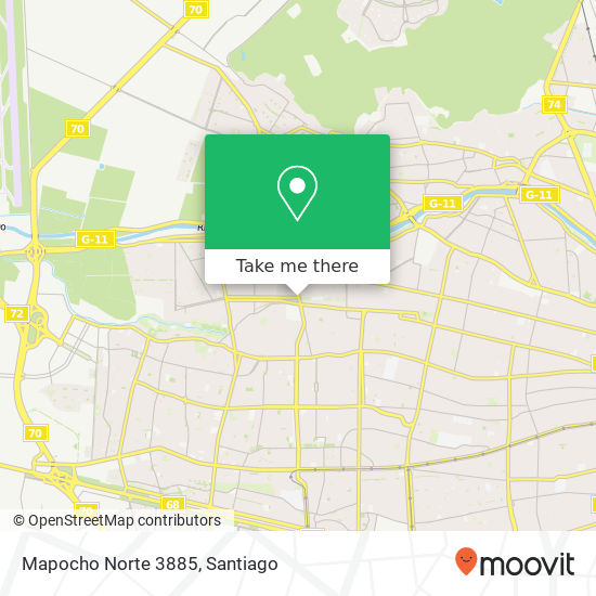 Mapocho Norte 3885 map