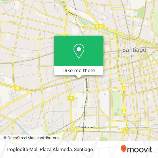 Mapa de Troglodita Mall Plaza Alameda