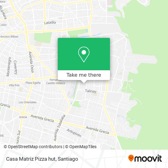 Casa Matriz Pizza hut map
