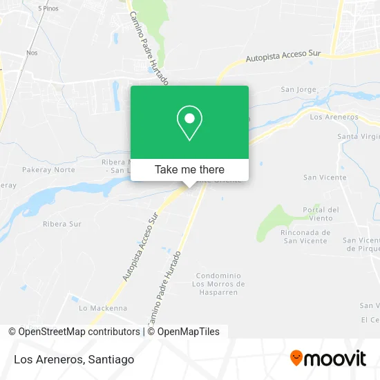 Los Areneros map