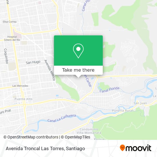 Avenida Troncal Las Torres map