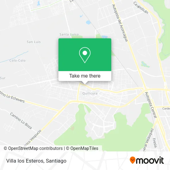 Villa los Esteros map