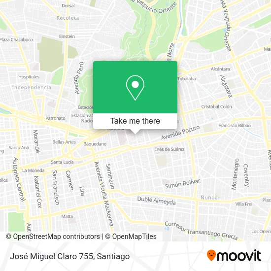 José Miguel Claro 755 map