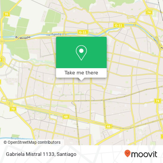 Gabriela Mistral 1133 map