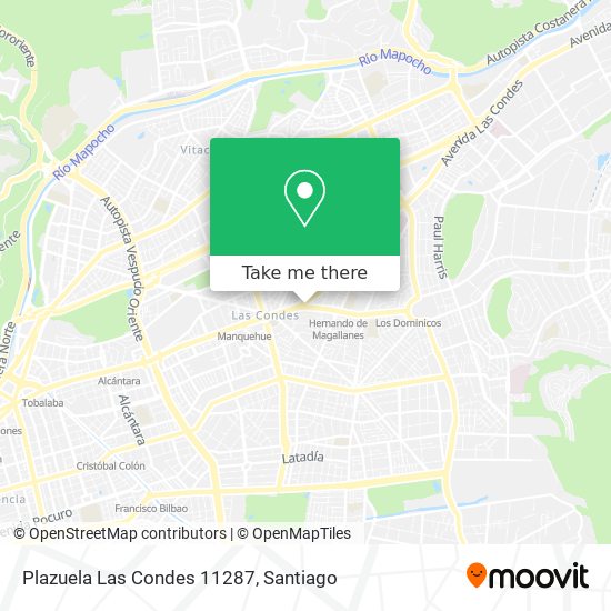 Mapa de Plazuela Las Condes 11287