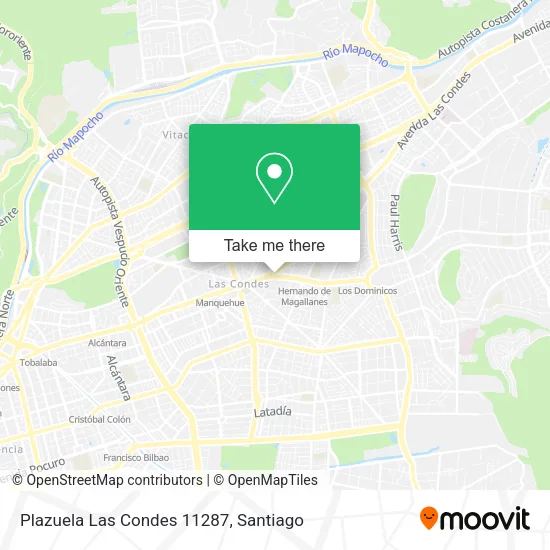 Plazuela Las Condes 11287 map