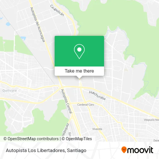 Autopista Los Libertadores map