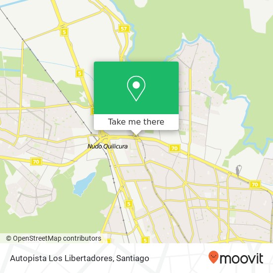 Autopista Los Libertadores map