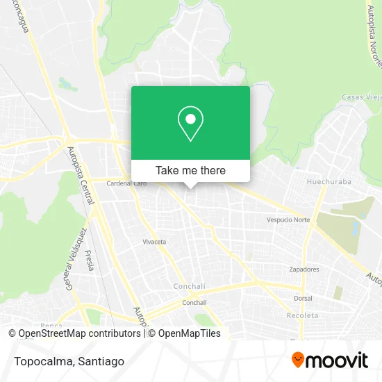 Topocalma map