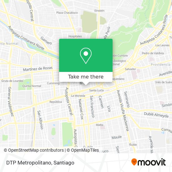 DTP Metropolitano map