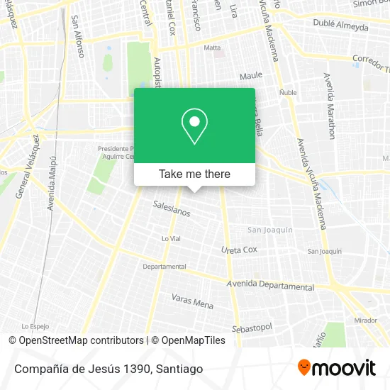 Compañía de Jesús 1390 map