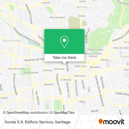 Sonda S.A. Edificio Servicio map