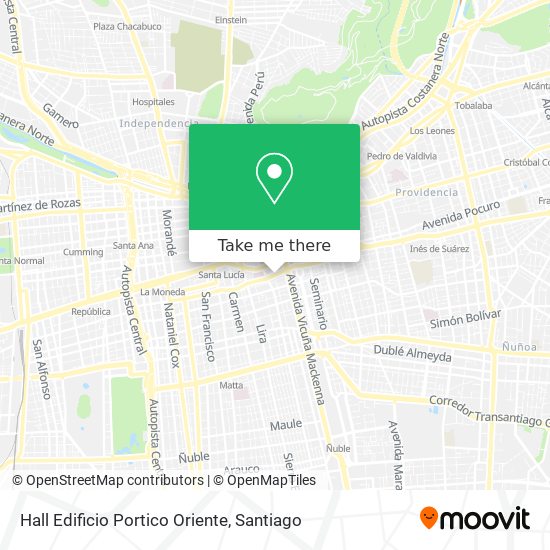 Hall Edificio Portico Oriente map