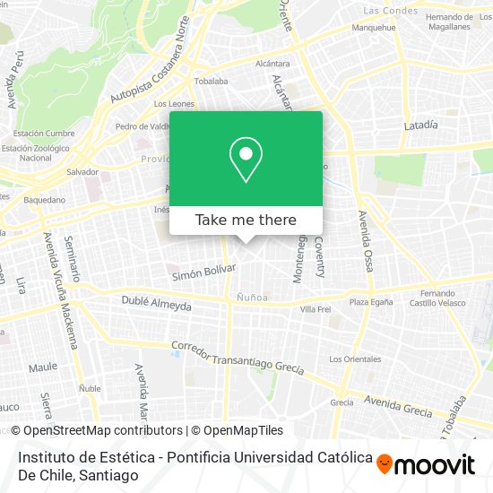 Mapa de Instituto de Estética - Pontificia Universidad Católica De Chile