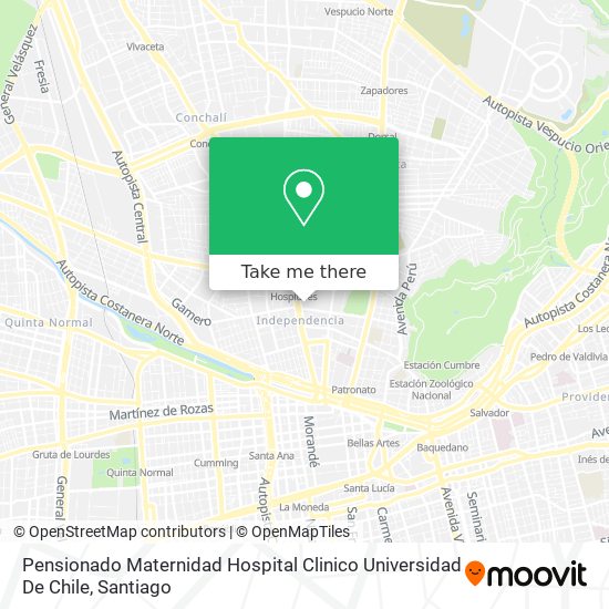 Mapa de Pensionado  Maternidad Hospital Clinico Universidad De Chile