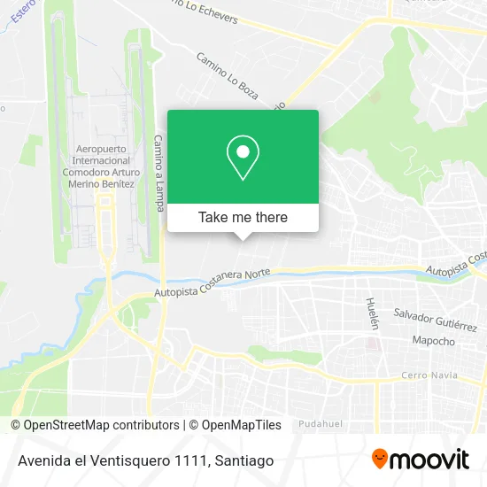 Avenida el Ventisquero 1111 map