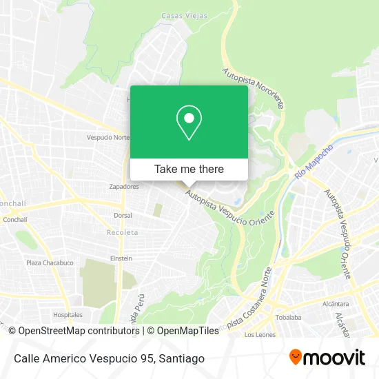 Mapa de Calle Americo Vespucio 95