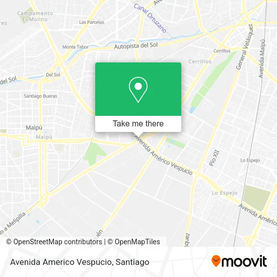 Avenida Americo Vespucio map