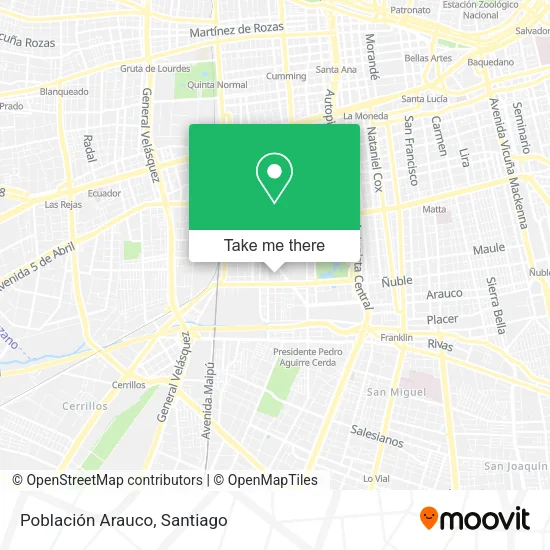 Población Arauco map