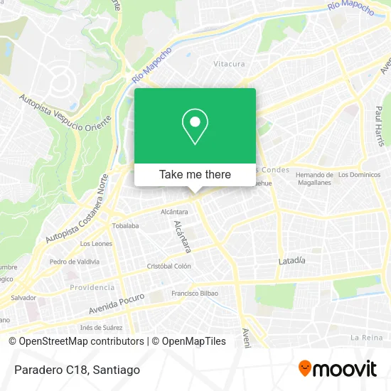 Paradero C18 map