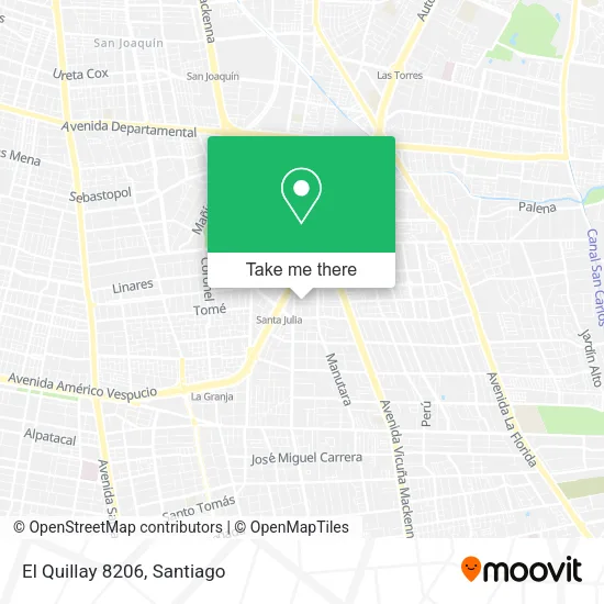 El Quillay 8206 map