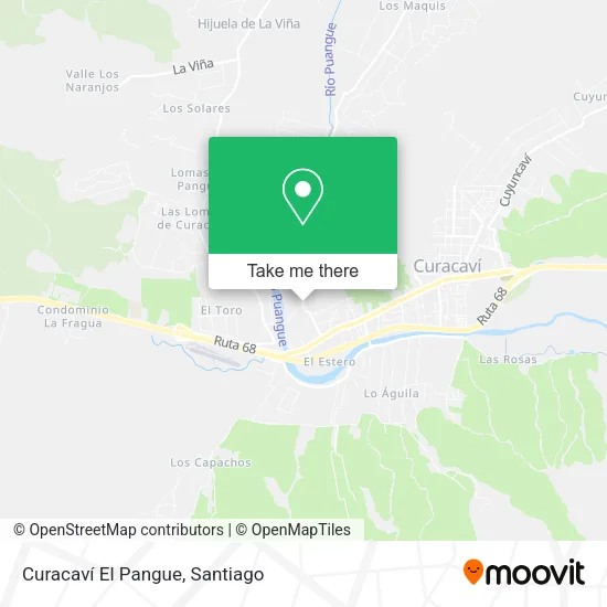 Curacaví El Pangue map