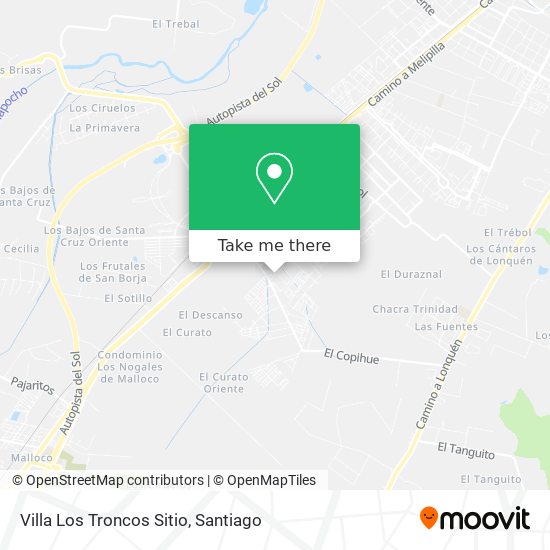 Villa Los Troncos Sitio map
