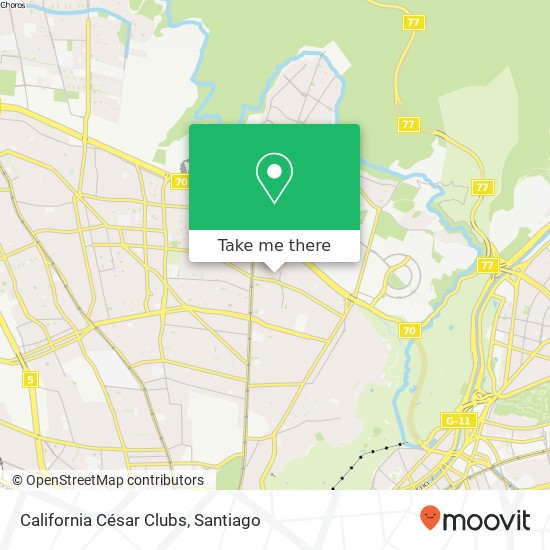 California César Clubs map