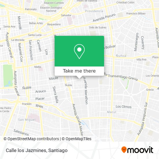 Calle los Jazmines map