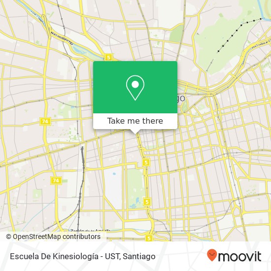 Escuela De Kinesiología - UST map