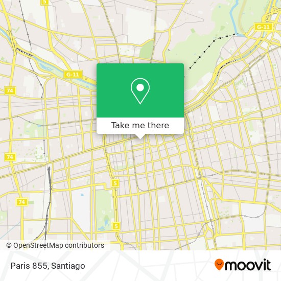Paris 855 map