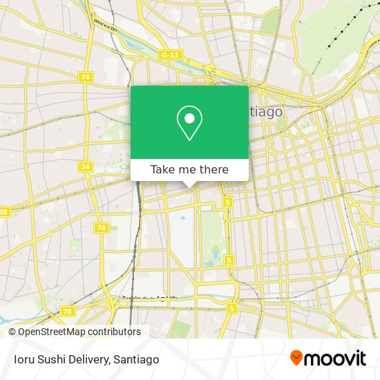 Ioru Sushi Delivery map