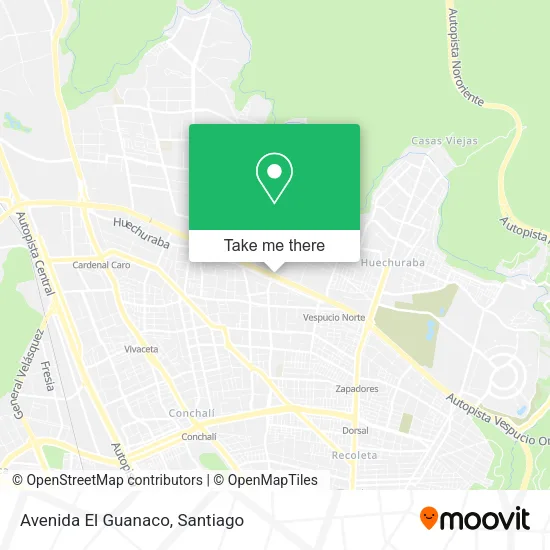 Avenida El Guanaco map
