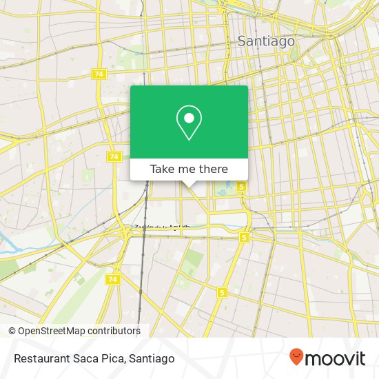 Restaurant Saca Pica map