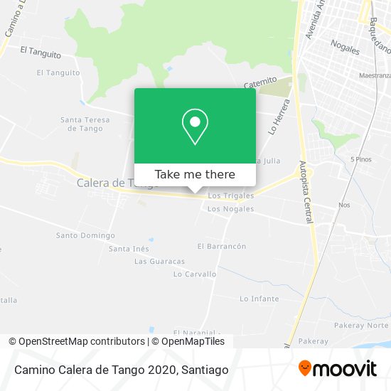 Camino Calera de Tango 2020 map