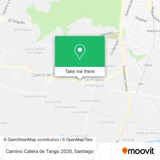 Camino Calera de Tango 2020 map