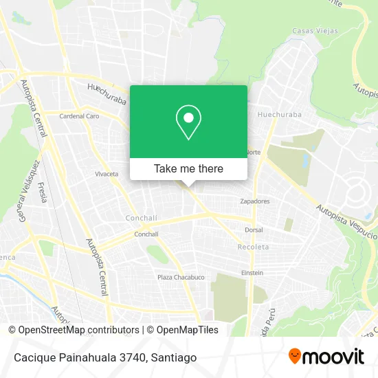 Cacique Painahuala 3740 map