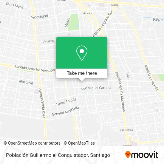 Población Guillermo el Conquistador map