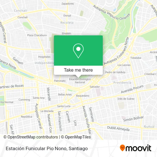 Mapa de Estación Funicular Pio Nono