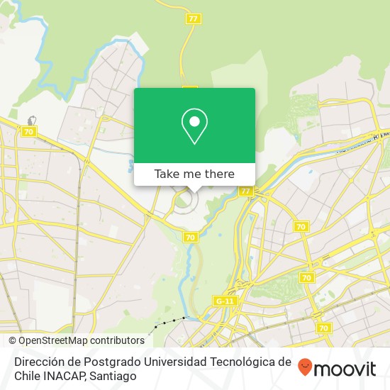 Dirección de Postgrado Universidad Tecnológica de Chile INACAP map