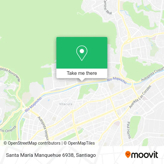 Santa María Manquehue 6938 map