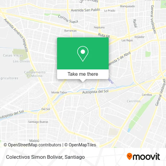 Colectivos Simon Bolivar map