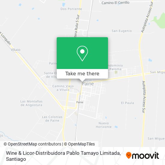 Wine & Licor-Distribuidora Pablo Tamayo Limitada map