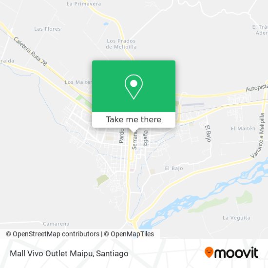Mall Vivo Outlet Maipu map