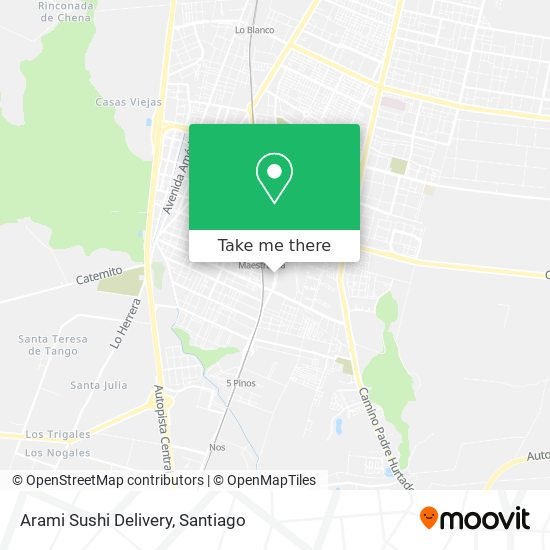 Arami Sushi Delivery map